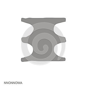 monochrome icon with Adinkra symbol Nnonnowa