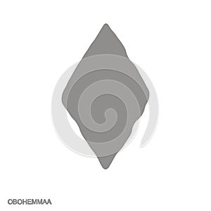 monochrome icon with Adinkra symbol Obohemmaa