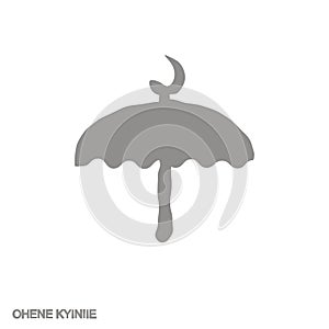 monochrome icon with Adinkra symbol Ohene Kyiniie
