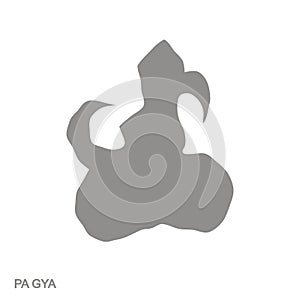 monochrome icon with Adinkra symbol Pa Gya
