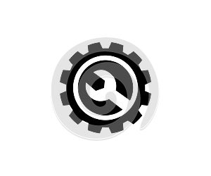 Monochrome icon, screwdriver, Engineer, Tech Support logo design. Fix and repair concept. vector design and illustration.