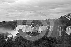 Monochrome Iguazu Falls, Argentina Side