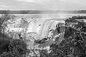 Monochrome Iguazu Falls, Argentina Side