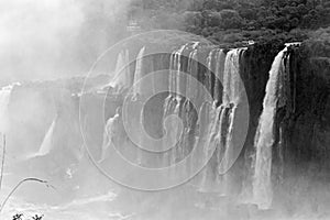 Monochrome Iguazu Falls, Argentina Side