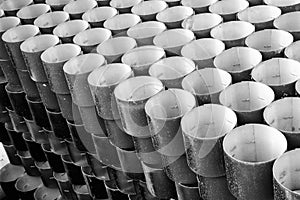 Monochrome image of industrial tube material