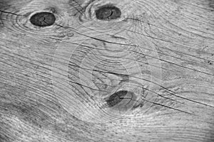 Monochrome image of a wooden surface