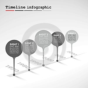 Monochrome Infographic timeline