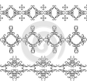 Monochrome interwoven ornaments