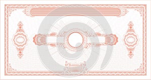 Monochrome letterhead for creating banknotes red