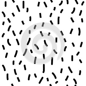 Monochrome lines seamless vector pattern. Repeated simple background for print, web use. Rain, hair or grass texture.