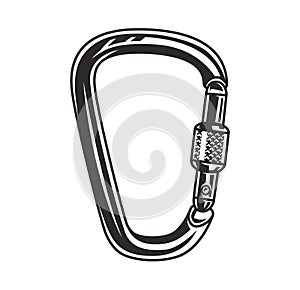 Monochrome metal carabiner concept