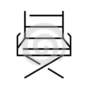 Monochrome movie director folding chair icon vector seat place filmmaker movie production photo