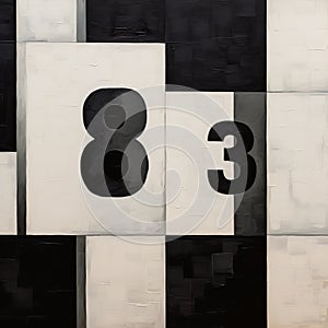 Monochrome Number 36 Painting: Sean Scully Inspired Artwork