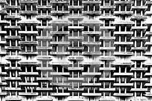 Monochrome of old building external detail pattern