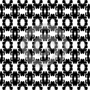 Monochrome pattern vintage ethnic ornament on a black background vector illustration