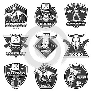 Monochrome Rodeo Labels Set