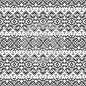 Monochrome Seamless Etnic Pattern background