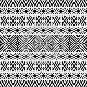 Monochrome Seamless Etnic Pattern background