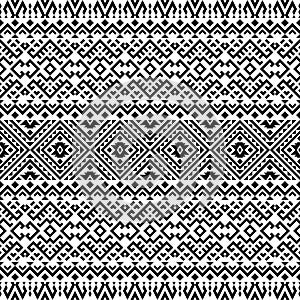 Monochrome Seamless Etnic Pattern background