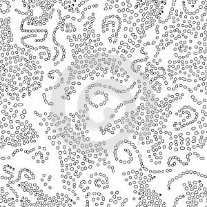 Monochrome seamless pattern Bacteria