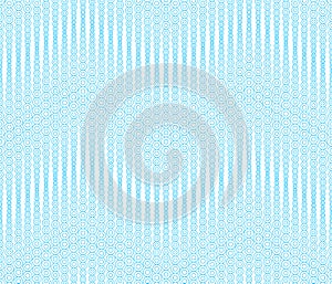 Monochrome seamless pattern. Blue on white. Geometric abstraction of the rings.