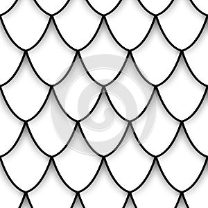 Monochrome Seamless Pattern with Natural Motifs