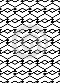 Monochrome seamless pattern with parallel lines, black and white