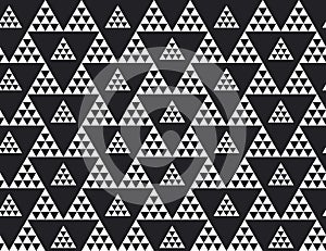 Black and white triangle seamless pattern
