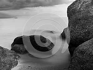 monochrome, seascape Long Exposures