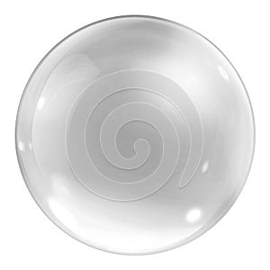Monochrome soap bubble isolated.