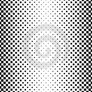 Monochrome square pattern - geometrical abstract vector background from angular squares