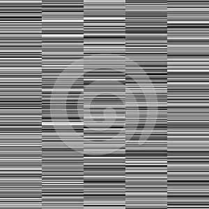 Monochrome Straight Horizontal Variable Width Stripes Background