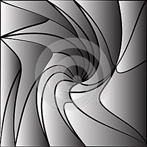 Monochrome tessellating background. Abstract distorted pattern photo