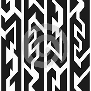 Monochrome totem seamless pattern