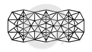 Monochrome Triangular Pattern: Abstract Geometric Repeat, vector design Generative AI