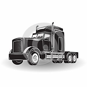 Monochrome truck icon