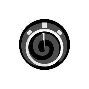Monochrome vector illustration stopwatch icon isolated