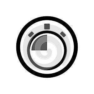 Monochrome vector illustration stopwatch icon isolated