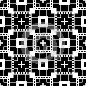 Monochrome vector seamless repeted pattern design
