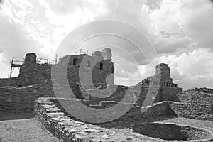 Monochrome view of Abo Mission Ruins