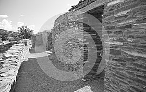 Monochrome view of Abo Mission Ruins