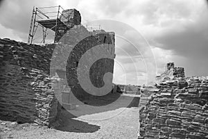 Monochrome view of Abo Mission Ruins