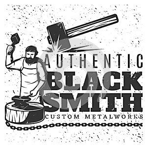 Monochrome Vintage Blacksmith Template