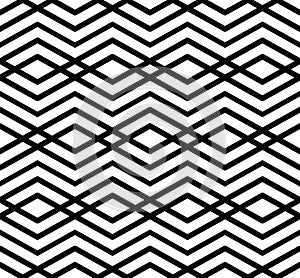 Monochrome visual abstract textured geometric seamless pattern.