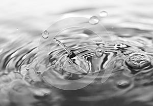 Monochrome water splash