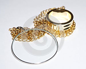 Monocle and golden ring
