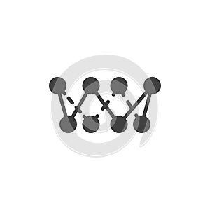 Monoclinic sulfur structure vector icon