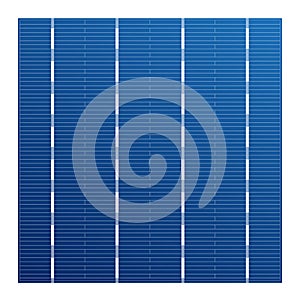 Monocrystalline solar cell for solar modules. Vector photovoltaic system element. Electric element for charge battery