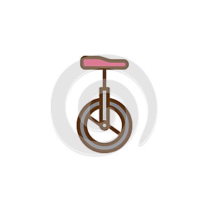 Monocycle filled outline icon