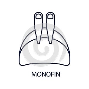 Monofin icon. Freediving equipment.